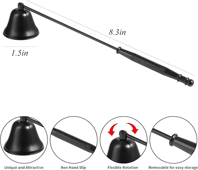 Noneea 2PCS Candle Snuffer, Extinguish Candle Flame Safely with Long Handle Putting Out Fire, Candle Extinguisher Tool - Image 2