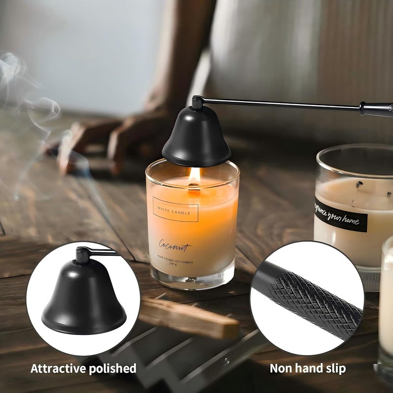 Noneea 2PCS Candle Snuffer, Extinguish Candle Flame Safely with Long Handle Putting Out Fire, Candle Extinguisher Tool - Image 4