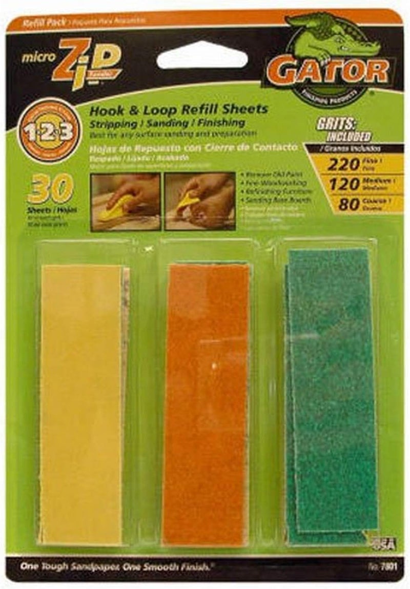 7801 Micro Zip Sander Refill, 3.5" x 1"
