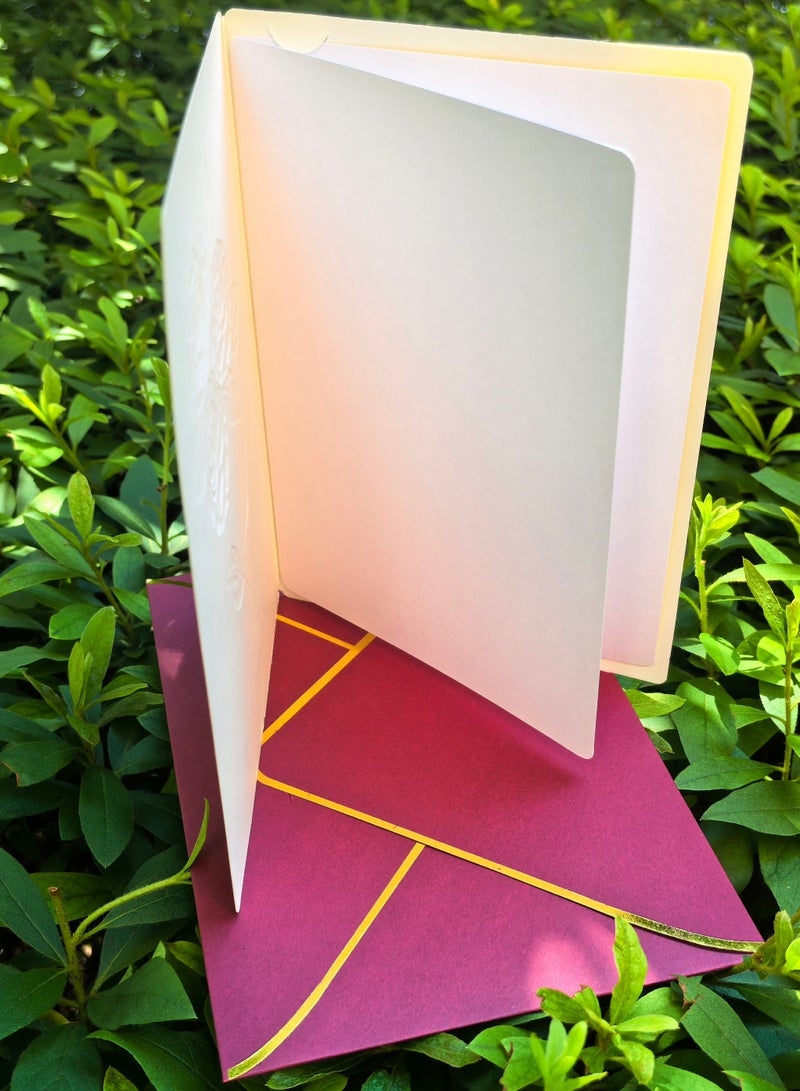 بطاقة شكر، بطاقات ملاحظات زهور مزخرفة مع مغلفات 5.1 × 7.1 بوصة (13 × 18 سم)، بطاقات تهنئة فارغة بالداخل، جميع بطاقات المناسبات، بطاقات ملاحظات قرطاسية ورق بطاقة لعيد الميلاد دعوة إلى أعمال زفاف - Image 2