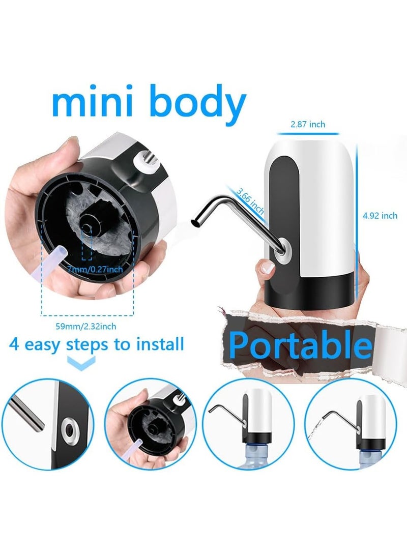 سانموجيد موزع مياه كهربائي - مضخة أوتوماتيكية، شحن USB، يناسب زجاجتين - سعة 5 جالون - Image 3