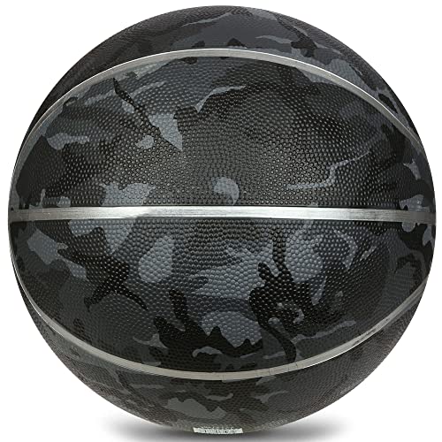 AND1 Xcelerate Rubber Basketball: Game Ready, Regulation Size 7 (29.5”) Streetball, Made for Indoor/Outdoor Basketball Games- Black Camo - Image 2