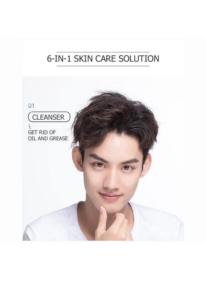 VENZEN Men Control Oil Facial Cleanser Cream Moisturizing Dry Skin Purify Smooth Toner Anti-Acne Anti-Aging 50g/1.76oz - Image 4