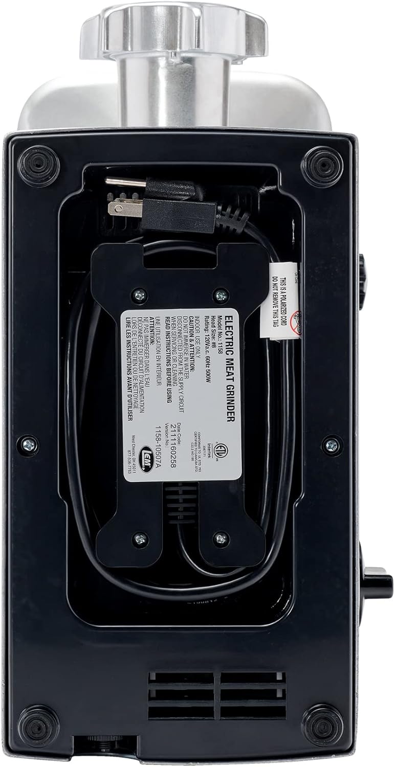 LEM Products 1158 Mighty Bite Electric Meat Grinder Aluminum  Products 1606 5Pound Stainless Steel Vertical Sausage Stuffer silver - Image 4