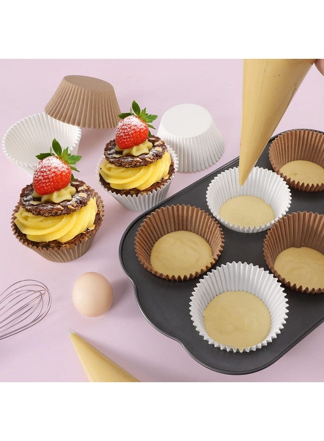 Caperci Jumbo Cupcake Liners White Muffin Baking Cups 300-Count, No Smell, Food Grade, Upgraded Grease-Proof Paper (White) - Image 3