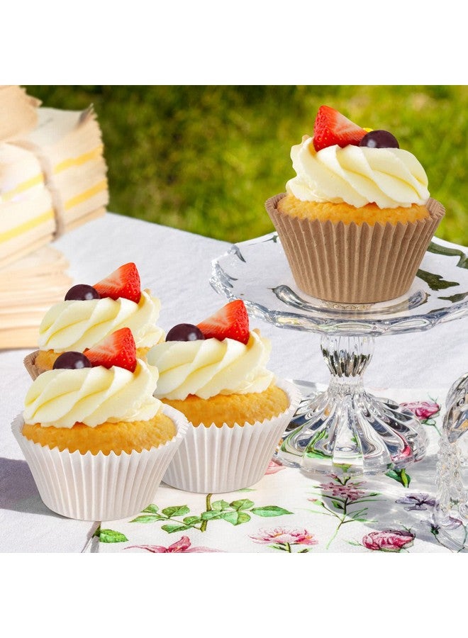 Caperci Jumbo Cupcake Liners White Muffin Baking Cups 300-Count, No Smell, Food Grade, Upgraded Grease-Proof Paper (White) - Image 4