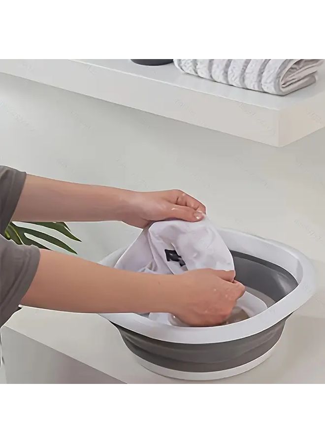 3 Piece Foldable Basin Set For Washing Face Vegetables And Foot Soaking - Image 4