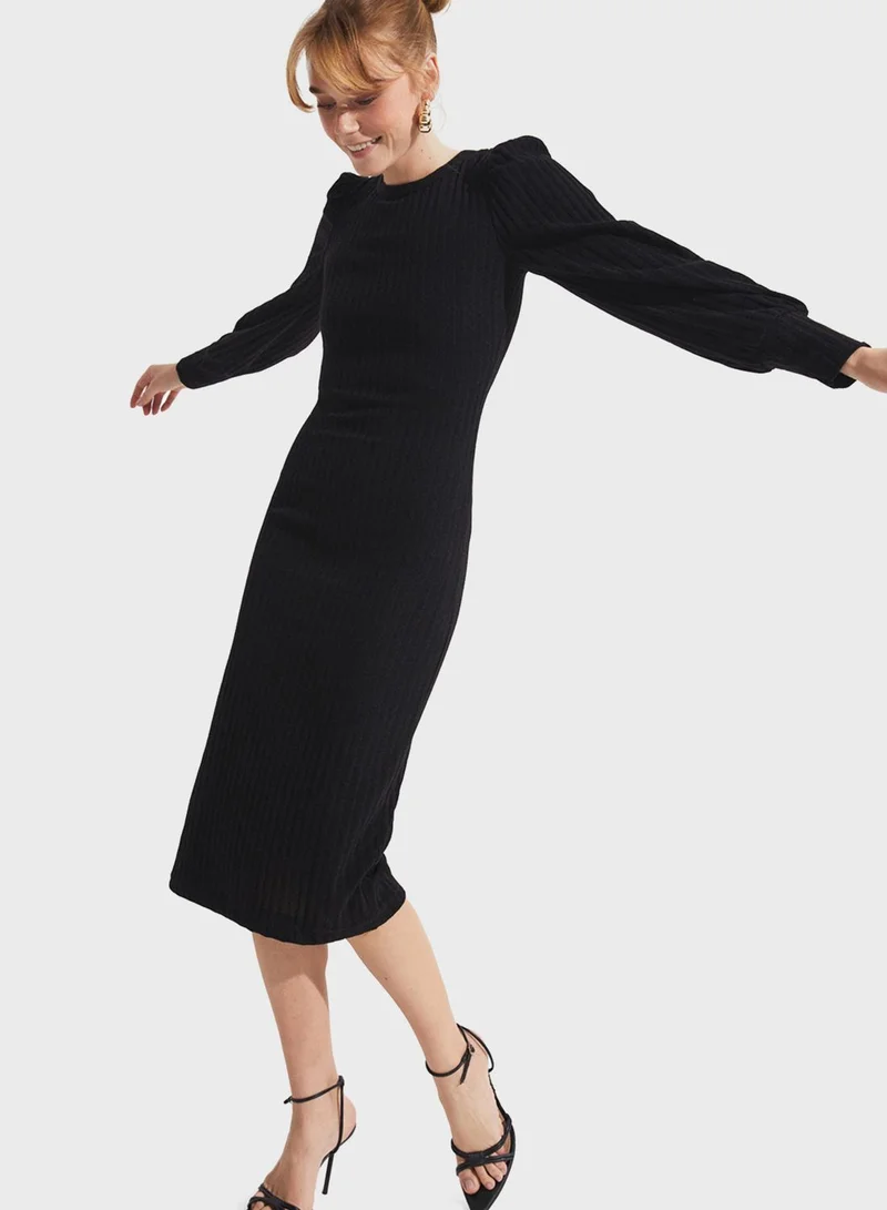 JUNE Ribbed Knit Dress