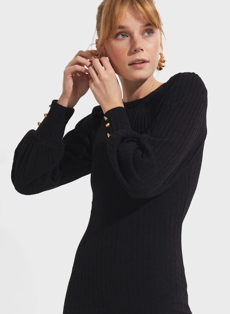 JUNE Ribbed Knit Dress