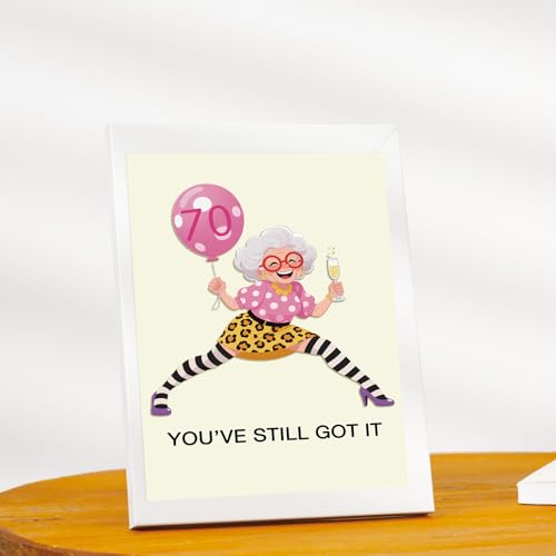 OJsensai Funny 70th Birthday Card & Gifts for Women Her Mom Wife Grandma,70 Year Old Birthday Decorations Gifts - Image 4