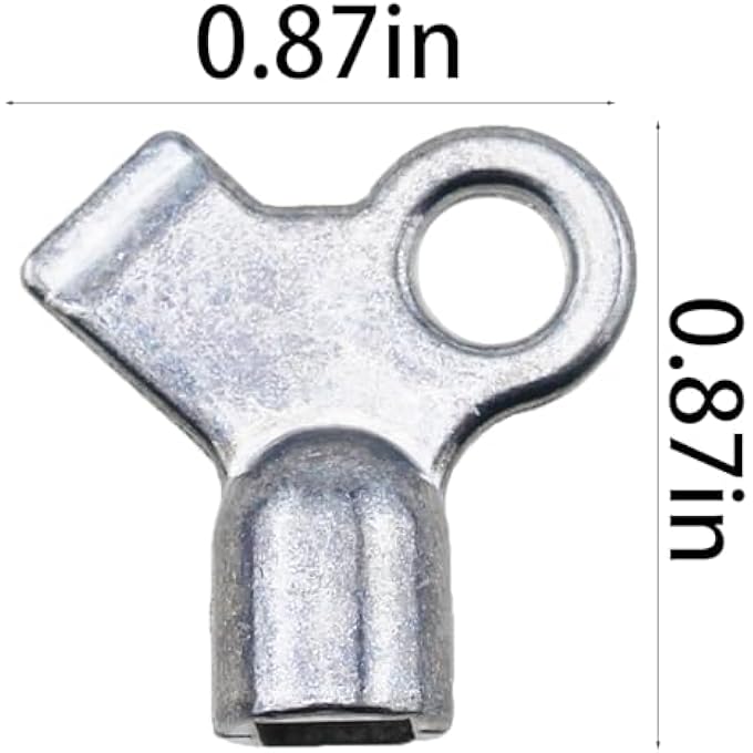 10PCS 22X22MM SILVER ALLOY RADIATOR EXHAUST VALVE RADIATOR KEY DRAIN VALVE KEY FOR BLEEDING OLD DOMESTIC RADIATORS - Image 2