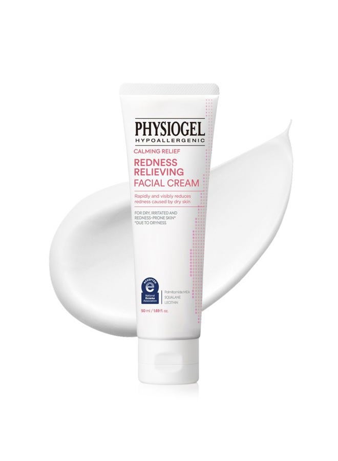 Physiogel Calming Relief Facial Cream, Reduces Redness in 30 mins, Moisturizer for Men & Women, For Dry, Red, Itchy, Sensitive Skin, Strengthens Skin Barrier, Free of Fragrance,Dermatologically Tested - Image 1