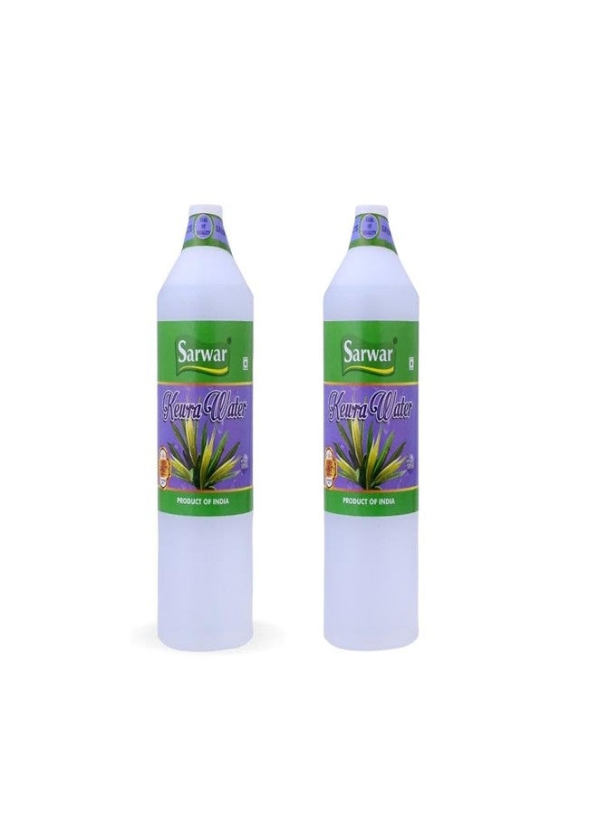Sarwar Kewra Water (500ml) Pack of 2 | 500ml each| Water for cooking, biryani, rice dishes, desserts| for Fragrance| Mughlai cuisine flavoring| Desi cooking essence| Natural food flavoring| Organic| Non-alcoholic food essence| Aromatic food water - Image 1