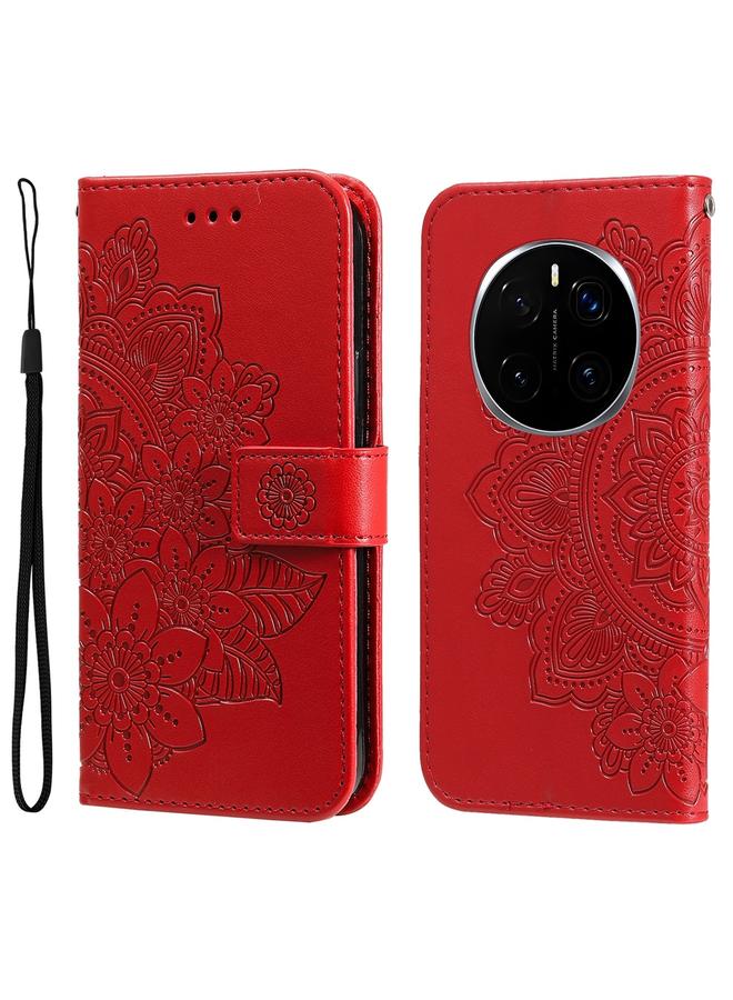S-TOP Case For Honor Magic7 Pro Seven-petal Flowers Embossing Leather Phone Case - Image 1