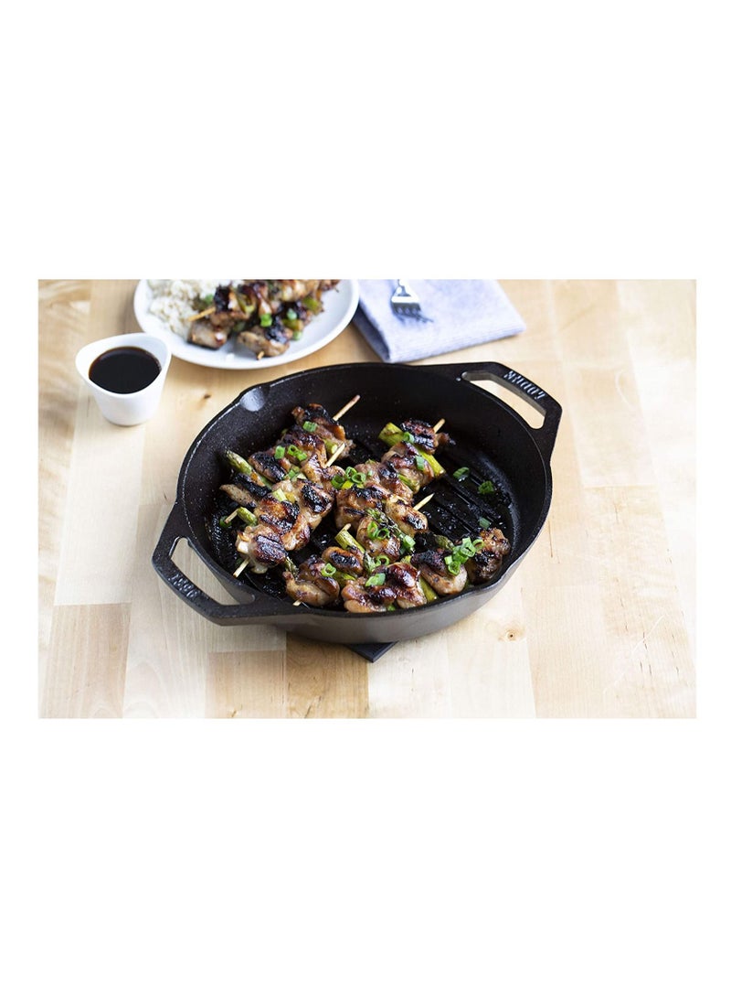 Lodge Cast Iron Dual Handle Grill Pan 10.25 Inch - Image 3