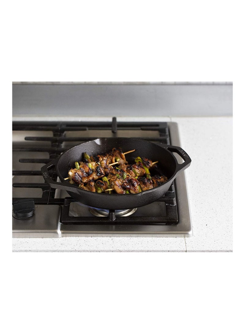 Lodge Cast Iron Dual Handle Grill Pan 10.25 Inch - Image 2