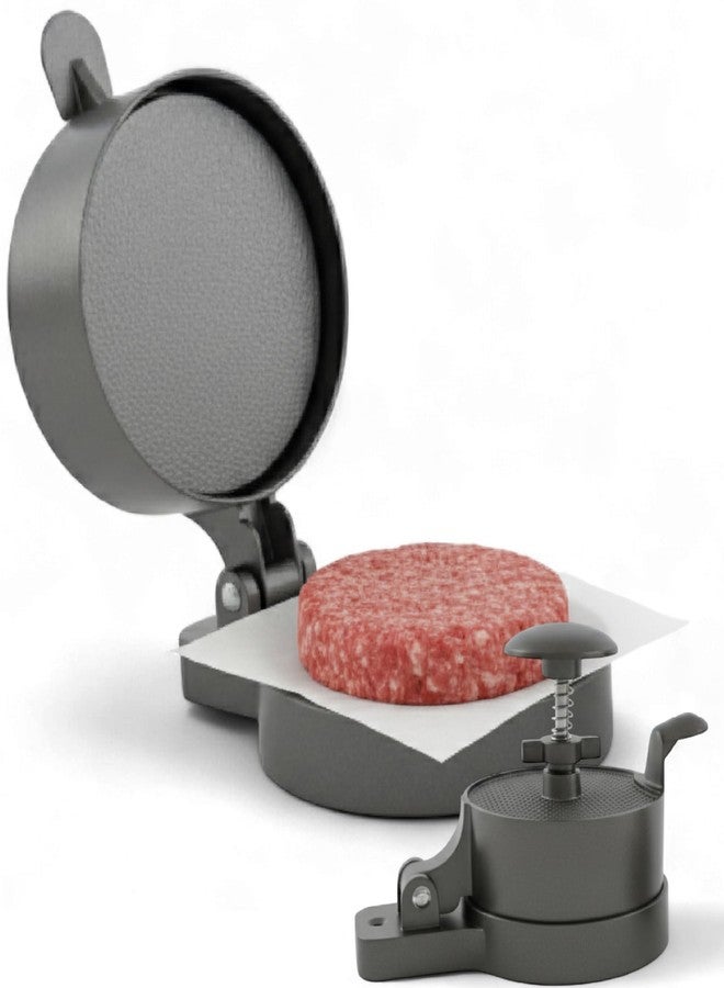 GasOne Hamburger Meat Burger Press – 4.9 x 7.3 x 5.7 in Cast Aluminum Burger Smasher Patty Maker for Crab Cake, Sausages – Easy Removal Spring Ejector Meat Press for Cooking - Image 1