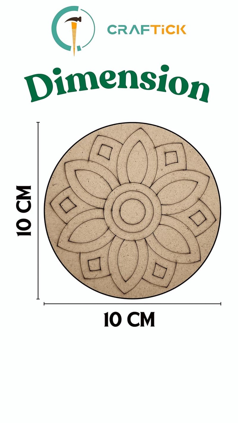 CRAFTICK ®- DIY Wooden Tea Coaster Kit for Boys & Girls (Age 9-15) – Fun Craft Gift | Kids Art & Painting Set | Return Gift Ideas (Round Tea Coaster) - Image 4