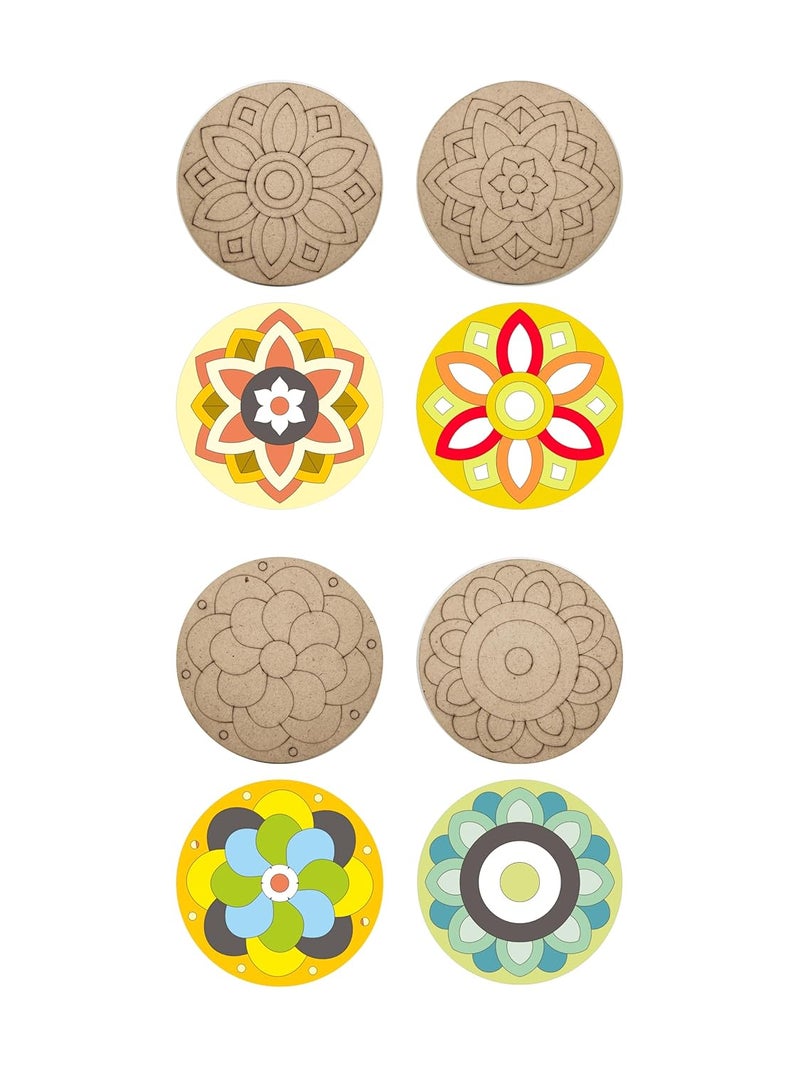 CRAFTICK ®- DIY Wooden Tea Coaster Kit for Boys & Girls (Age 9-15) – Fun Craft Gift | Kids Art & Painting Set | Return Gift Ideas (Round Tea Coaster) - Image 2