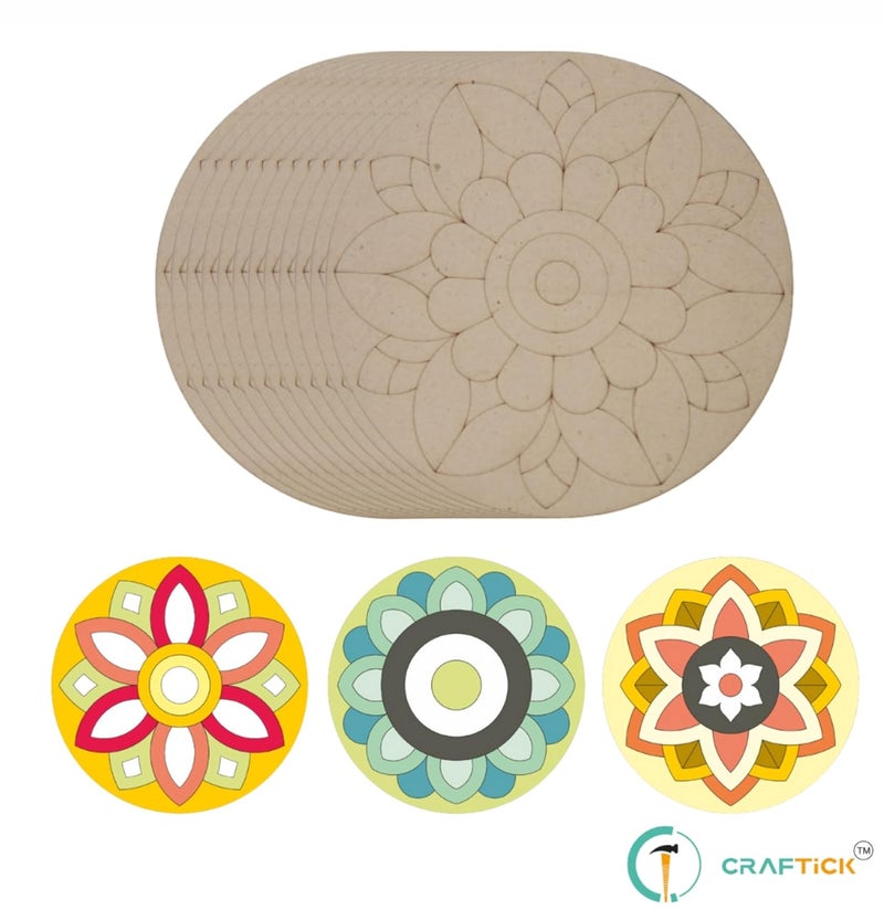 CRAFTICK ®- DIY Wooden Tea Coaster Kit for Boys & Girls (Age 9-15) – Fun Craft Gift | Kids Art & Painting Set | Return Gift Ideas (Round Tea Coaster) - Image 5