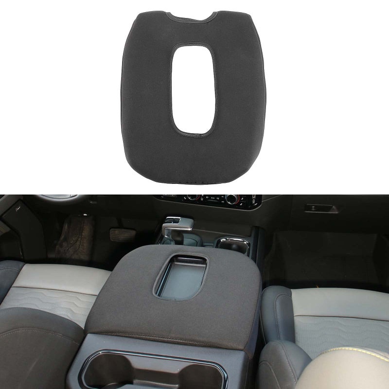 Hoolcar Armrest Pad Cover Center Console Lid Cover Compatible with 20192023 Chevrolet Silverado GMC Sierra 20202023 Chevy Suburban Interior Console Replacement Accessories Black