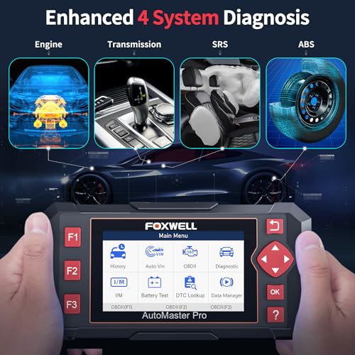 FOXWELL Car Scanner NT604 Elite OBD2 Scanner ABS SRS Transmission, Check Engine Code Reader for Cars and Trucks, Diagnostic Scan Tool with SRS Airbag, Automotive Diagnostic Tool with Live Data - Image 3