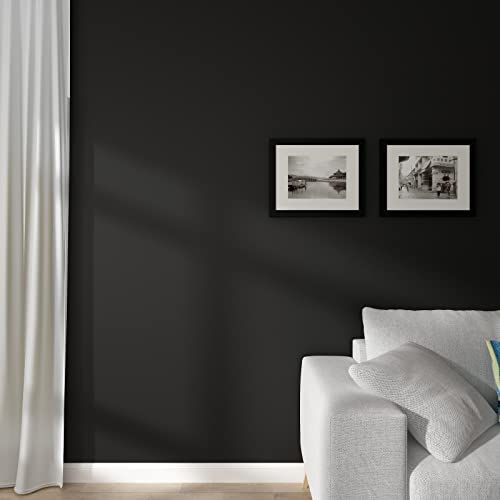 Decotalk 200"x12" Black Peel and Stick Wallpaper Black Wallpaper Dark Contact Paper for Cabinets Dark Wall Covering for Walls Removable Solid Color Vinyl Wrap Self Adhesive Contact Paper Matte - Image 4