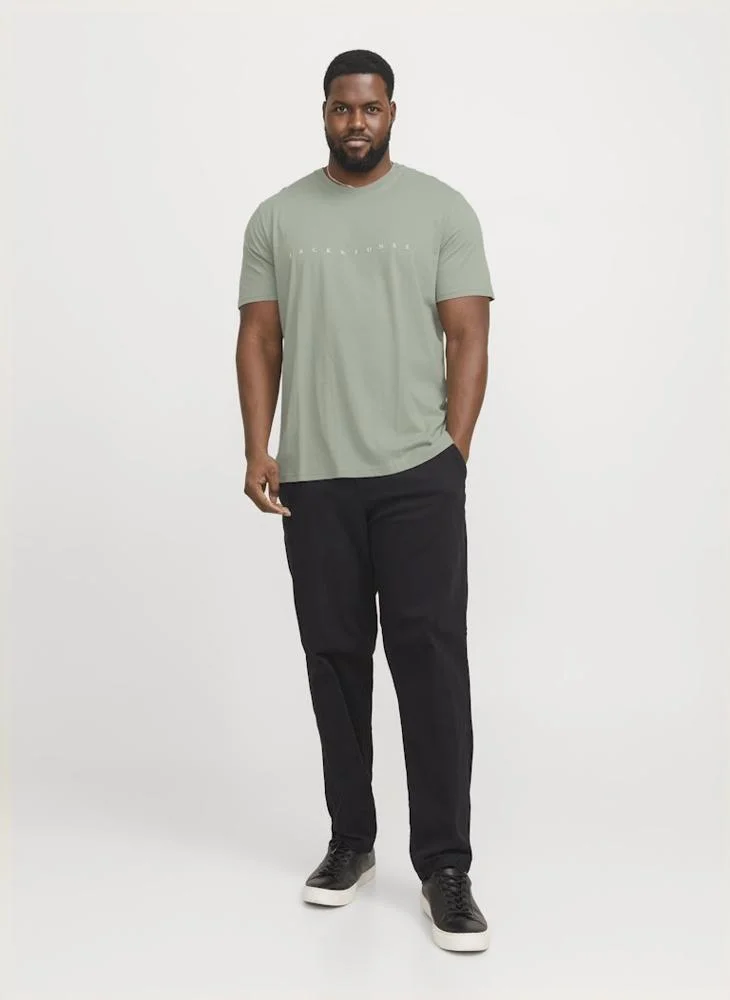 JACK & JONES Plus Size Logo Crew Neck T-Shirt