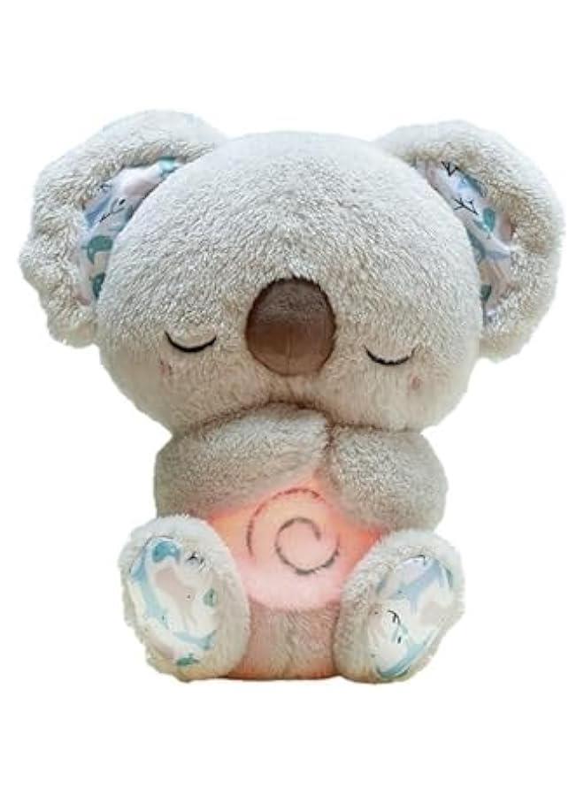 Relief Koala Breathing Stuffed Toy, Anxiety Relief Plush Breathing Animal, Sleeping Koala Plush Breathing with Musical Lights & Rhythmic Breathing Motion (A-Koala) - Image 1