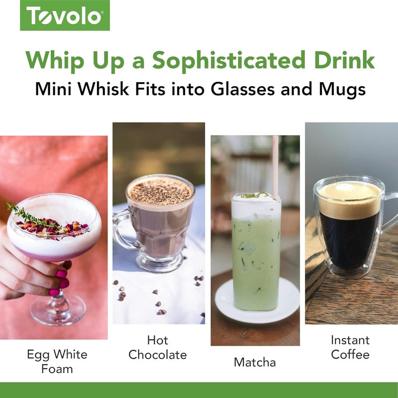 Tovolo Stainless Steel Mini Whisk, 6" - Kitchen Mini Whisks for Cooking, Blending, Mixing, Stirring, Whipping & Beating - Whisking Tool as Mixer, Frother & Stirrer - Dishwasher Safe Whisker - Image 4