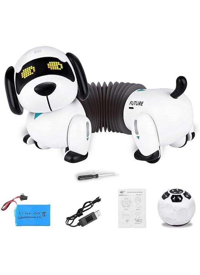 null - Robot Dog Remote Control Dachshund Puppy, RC Robotic Interactive Intelligent Walking Dancing Doggy Programmable Electronic Pet Toy with Music for Kids Age 6, 7, 8, 9, 10 Year Old - Image 1