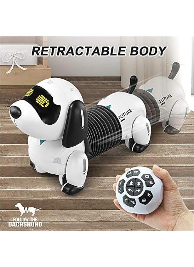 null - Robot Dog Remote Control Dachshund Puppy, RC Robotic Interactive Intelligent Walking Dancing Doggy Programmable Electronic Pet Toy with Music for Kids Age 6, 7, 8, 9, 10 Year Old - Image 1