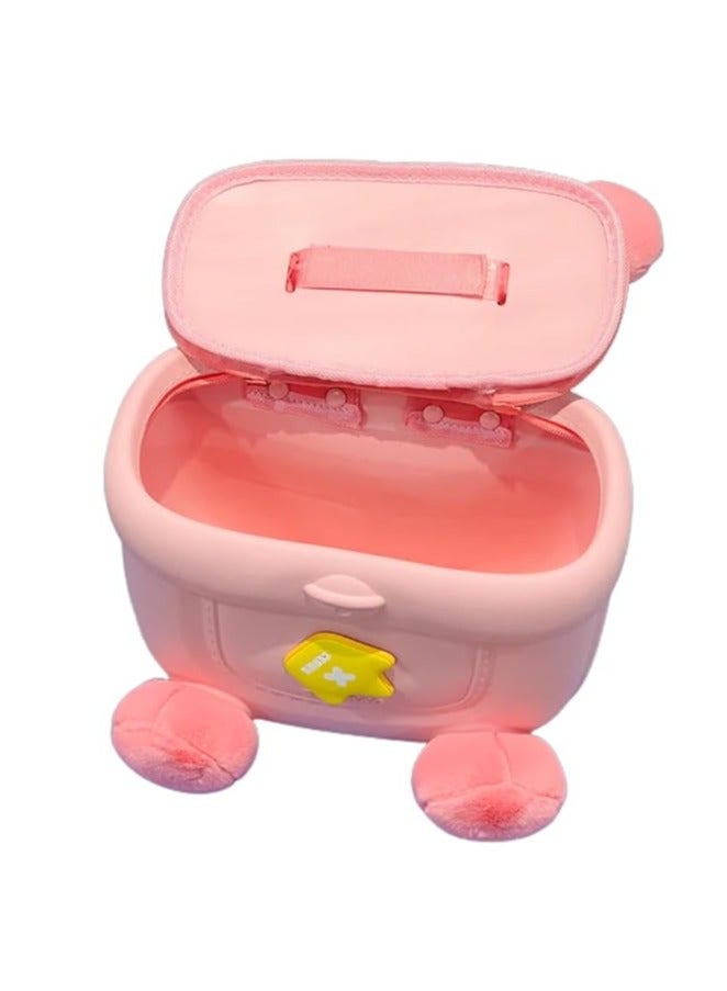 بيكوسيسي حقيبة ظهر ليتل سربرايز بوكس ​​للأطفال | حقيبة ظهر للسفر على شكل لعبة الأرنب الناعمة للبنات | حقيبة أطفال أنيقة وناعمة ومريحة لعمر 2-5 سنوات | حقيبة ظهر مع لعبة طرية على شكل أرنب لطيف للعب باللون الوردي - Image 3