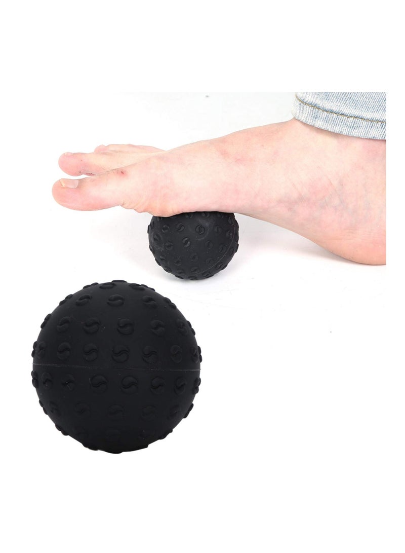 إسكدنيا Massage Lacrosse Balls Therapy for Sore Muscles Shoulders Neck Back Foot Body Deep Tissue Trigger Point Muscle Knots Yoga and Myofascial Release Black - Image 3