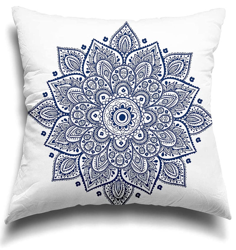 homewards® Satin Digital Printed Cushion Covers, 16x16 Inches (Multicolor) - Set of 5 - Image 4
