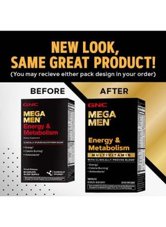 GNC Mega Men Energy & Metabolism Multivitamin | Increased Energy, Metabolism and Calorie Burning | 90 Count  - Image 4