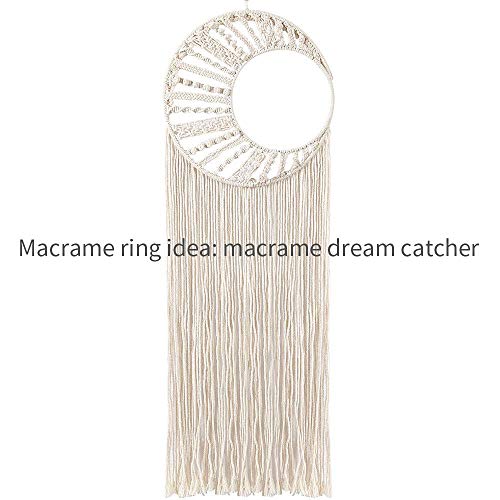 SUNTQ Macrame Hoops Ring for Dream Catcher Metal Crafts Round Brass Plated 7.5inch(Gold,Pack of 10) - Image 3