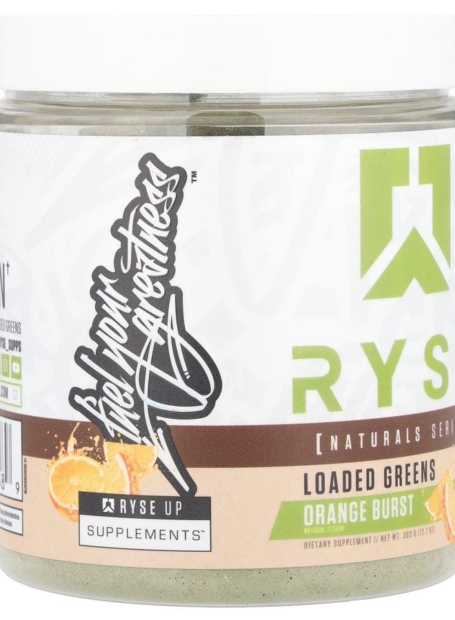 RYSE Natural Series Loaded Greens Orange Burst 10.7 oz (303 g) - Image 2