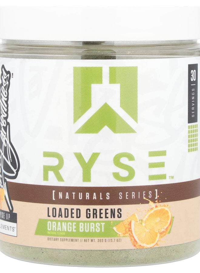 RYSE Natural Series Loaded Greens Orange Burst 10.7 oz (303 g) - Image 1
