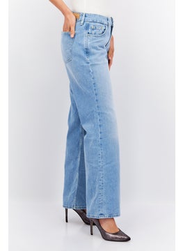 ESPRIT Women Regular Fit Washed Stretchable Denim Jean, Blue  - Image 4