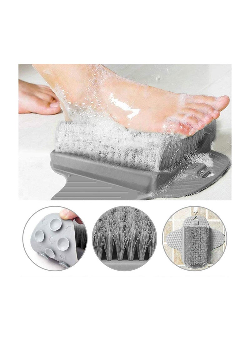 KASTWAVE Shower Foot Scrubber Cleaner Massager Foot Massager Shower Brush, with Non-Slip Suction Cups and Soft, Foot Acupressure Massage Mat for Foot Care Foot Foot Circulation Reduces Foot Pain - Image 1