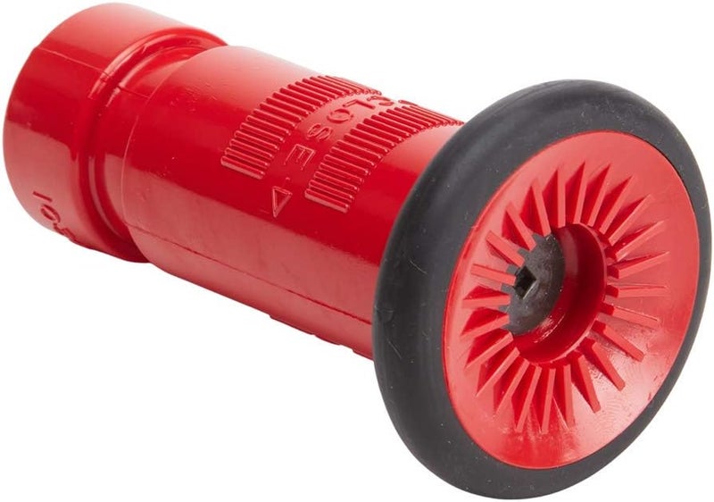 FireHoseDirect 1" Plastic Red Fire Nozzle (NH) with Small Durable Rubber Bumper - Image 2
