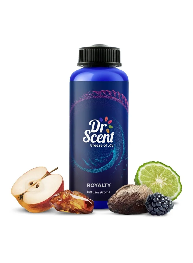 Dr Scent Dr Scent Diffuser Aroma Oil - Royality | Luxurious Essential Oil Blend with Sweet Mixed Fruits, Apple Dewberry, and Amber Musk Notes | Creating an Elegant Ambiance (500ML)