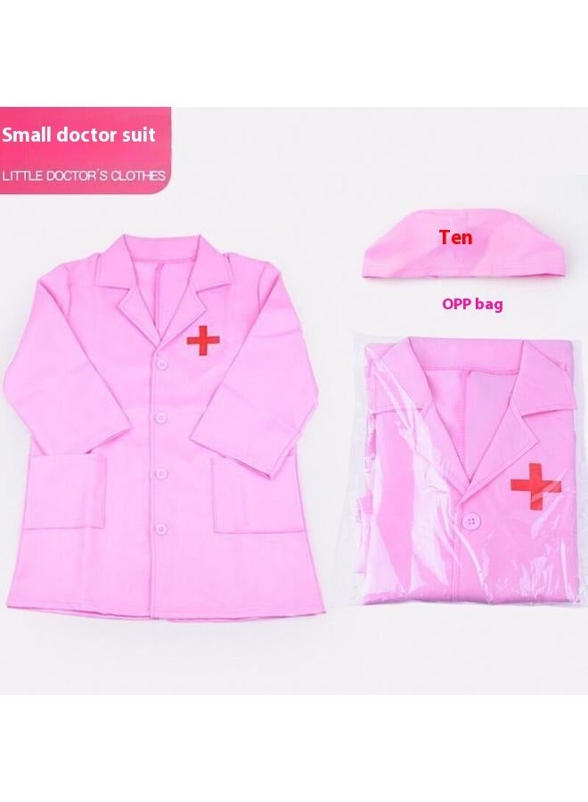Doctor Pretend Playset With Doctor Uniform 10x10x3cm，Doctor Costume Doctor Coat Scrubs Doctor Dress Up Nurse Costume Career Day Costume - Image 2