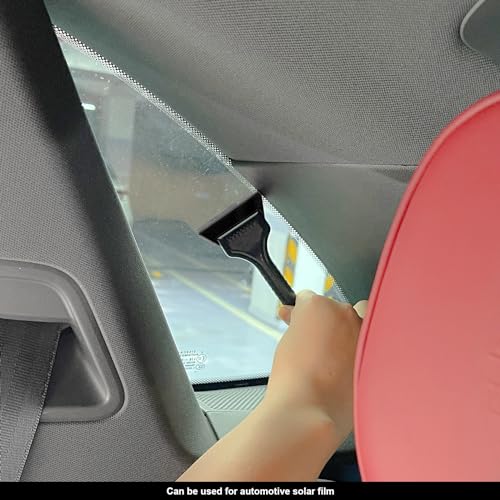 EHDIS Window Tint Tool Mini Quarter Window Squeegee Small Rubber Scraper Kit for Front Windows Rear Glass Shower Cleaning, Auto Car Glass Film Installation - Image 5