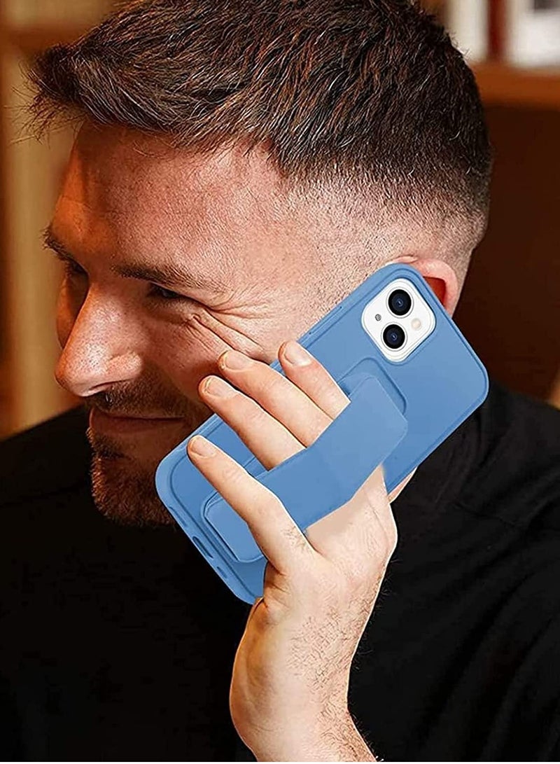 Case for iPhone 14 Plus, Back Stand Case with Magnet Holder Hand Grip Magnetic Car Mount Anti Scratch Shockproof Cover Case for iPhone 14 Plus (iPhone 14 Plus, Light Blue) - Image 2