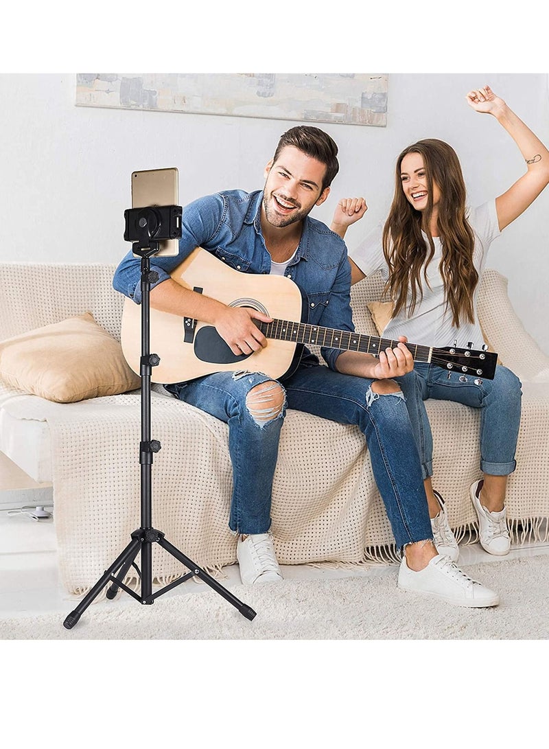 Tabletop Tablet Holder Stand, iPad Stand Floor Height Adjustable Tablet Tripod Stand for iPad Mini 1, 2, 3, iPad Air, iPad 2, 3, 4, 5, 6 and Most 7-10 inches Tablets, Easy Carrying Bag  - Image 2