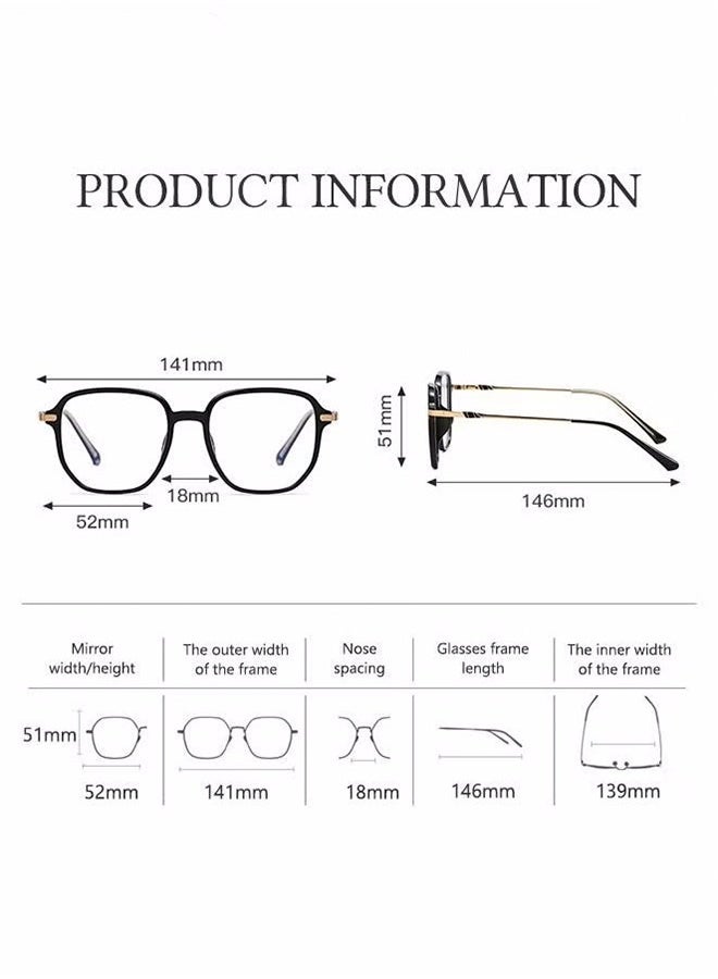 GIFT Blue Light Blocking Glasses Blue Light Filter Computer Reading Gaming TV Phones Square Eyeglasses Fashion Anti Eyestrain Headache Eyewear for Women Men, Anti Eye Eyestrain UV 400 Protection Reading  - Image 4