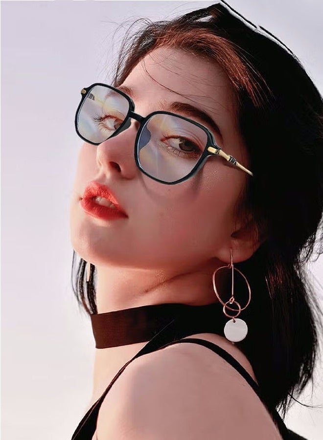 GIFT Blue Light Blocking Glasses Blue Light Filter Computer Reading Gaming TV Phones Square Eyeglasses Fashion Anti Eyestrain Headache Eyewear for Women Men, Anti Eye Eyestrain UV 400 Protection Reading  - Image 5