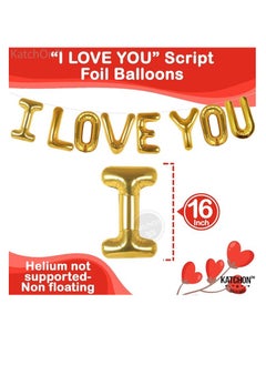 Generic I Love You Balloons Set  | Heart Shaped Balloons, Romantic Decorations Special Night | Red Heart Balloons | Love Balloons For Happy Anniversary Decorations, Proposal Decorations  - Image 4